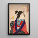 Halu tavata jonkun, Kaei-kauden courtesaani 1848-1853 - Tsukioka Yoshitoshi — kehystetty taideteos seinällä