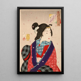 Tsukioka Yoshitoshi - Wanting to Meet Someone A Courtesan of the Kaei Period 18481853.webp