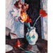 Maalauksen jäljennös Tulipes dans un vase blanc - Samuel John Peploe