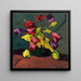 Tulipes dans un vase vert - Hermann Stenner — kehystetty taideteos seinällä