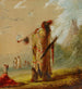 Un Indien Shoshone fumant - Alfred Jacob Miller — näkymä teoksesta