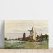 Maalauksen jäljennös Un Moulin à Zaandam de Claude Monet