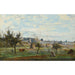 Maalauksen jäljennös Un Village des Environs de Mantes de Jean-Baptiste Camille Corot