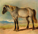 Un cheval blanc avec une tête noire - Friedrich Gauermann — näkymä teoksesta