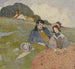 Pariskunta istuu maaseutumaisemassa - Edmund Dulac — näkymä teoksesta