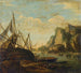 Välimeren rannikkoinen maisema laivalla - Salvator Rosa — näkymä teoksesta