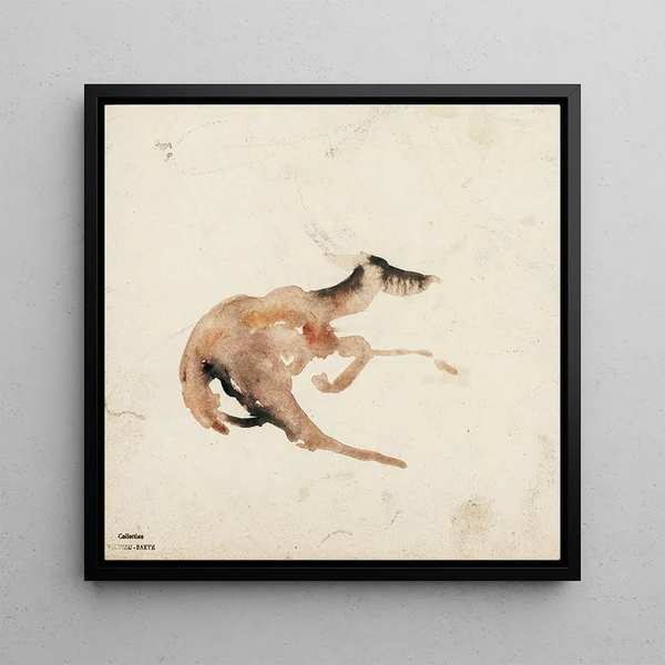 Une biche allongée - Antoine-Louis Barye