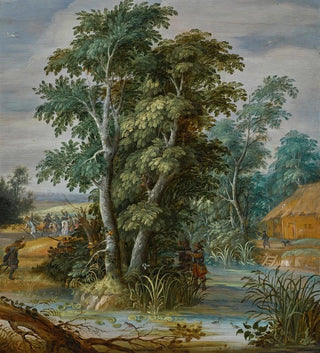 Une embuscade dans un paysage boisé - Alexander Keirincx