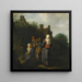 "Une famille de paysans rassemblée devant un feu ouvert" - Cornelis Pietersz Bega — kehystetty taideteos seinällä