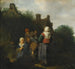 "Une famille de paysans rassemblée devant un feu ouvert" - Cornelis Pietersz Bega — näkymä teoksesta