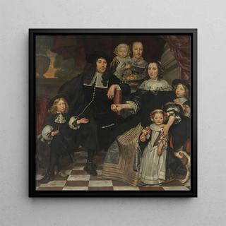 Une famille sur la terrasse d'une maison de campagne - Hendrick Ten Oever