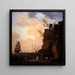 Italiannaisen satamanäkymästä - Claude-Joseph Vernet — kehystetty taideteos seinällä