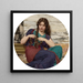 Une tâche congeniale - John William Godward — kehystetty taideteos seinällä