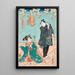 Kohtaus Hana no hoka ni waka no kyokuzuki - Utagawa Kunisada Toyokuni III — kehystetty taideteos seinällä