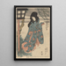 Näytös Esittäjä Iwai Hanshirō Oito - roolissa - Utagawa Kunisada Toyokuni III — kehystetty taideteos seinällä
