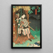 Näytös Esittäjä Toriyama Akisaku Shiranui Monogatari - roolissa - Utagawa Kunisada Toyokuni III — kehystetty taideteos seinällä