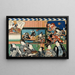 näyttelijöistä katsomassa omia votiivikuviaan - Utagawa Kunisada Toyokuni III — kehystetty taideteos seinällä
