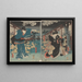 Utagawa Kunisada Toyokuni III - Maalaus Ohatsun ja Iwafuijin rooleissa — kehystetty taideteos seinällä