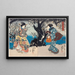 Illan Luumu Kukista Nauttiva - Utagawa Kunisada Toyokuni III — kehystetty taideteos seinällä