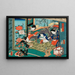 Uutinen L'Heure du Serpent - Utagawa Kunisada Toyokuni III — kehystetty taideteos seinällä