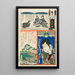 Kakuta-prikaati Extra Bangai Sekiya-kylän näyttelijä Kawarazaki Gonji I Shirafuji - Utagawa Kunisada Toyokuni III — kehystetty taideteos seinällä