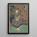 Nakamura Shikan esittäen Huwa Hanzaemonin roolin - Utagawa Kunisada Toyokuni III — kehystetty taideteos seinällä
