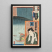 Ichikawa Danjūrō VIII Yokoyama no Yosaburōn roolissa Ryōgoku-sillalla, Ni-prikaatin ensimmäinen ryhmä - Utagawa Kunisada Toyokuni III — kehystetty taideteos seinällä