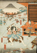 Soga veljesten yön hyökkäys, Soga no Jūrō Sukenari ja Koga no Saburō - Utagawa Kunisada Toyokuni III — näkymä teoksesta