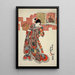 Kamakura Udaijin runo - Utagawa Kunisada Toyokuni III — kehystetty taideteos seinällä