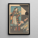Samurai-soturi avustajan kanssa - Utagawa Kunisada Toyokuni III — kehystetty taideteos seinällä