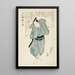 Mimasu Gennosuke roolissa Genshichi tupakkakauppiaana - Utagawa Kunisada Toyokuni III — kehystetty taideteos seinällä