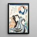 Näyttelijä Nakamura Fukusuke I roolissa Hanaregoma no Chūkichi näytelmässä Futatsu chōchō kuruwa nikki - Utagawa Kunisada Toyokuni III — kehystetty taideteos seinällä