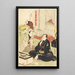 Näyttelijät Sawamura Sōjurō ja Arashi Shincha - Utagawa Kunisada Toyokuni III — kehystetty taideteos seinällä