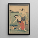 Suolan naiset - Utagawa Kunisada Toyokuni III — kehystetty taideteos seinällä