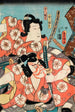 Toneri Umemaru ja Toneri Sakuramaru näytelmästä Sugawara Denj Tenarai Kagami - Utagawa Kunisada Toyokuni III — näkymä teoksesta