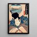 Näkymä Aoyagi-ravintolan yläkerrasta Ono no Michikaze - Utagawa Kunisada Toyokuni III — kehystetty taideteos seinällä