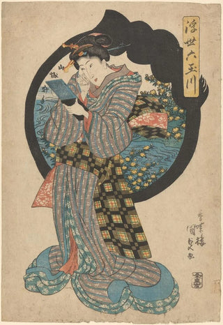 Utagawa Kunisada Toyokuni III - Woman Putting on MakeUp.webp