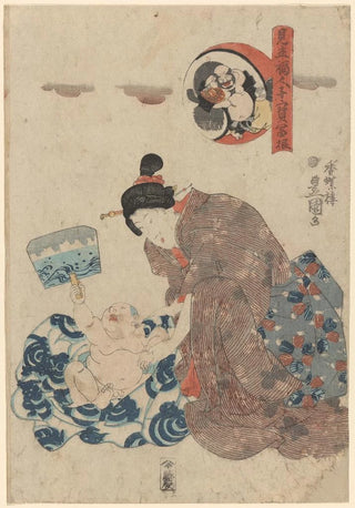 Utagawa Kunisada Toyokuni III - Woman Tending Infant.webp
