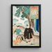 Dainagon Kintin runo - Utagawa Kuniyoshi — kehystetty taideteos seinällä