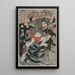 Rori Hakucho Chojun - Utagawa Kuniyoshi — kehystetty taideteos seinällä