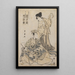 Kabuki-esiintyjä Segawa ja Gennosove - Utagawa Toyokuni I — kehystetty taideteos seinällä