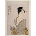 Maalauksen jäljennös Uwaki The Fancy-Free Type - Kitagawa Utamaro