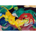 Maalauksen jäljennös Vaches, rouge, vert, jaune - Franz Marc