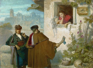 La cour de Pelando la pava - Valeriano Domínguez Bécquer — näkymä teoksesta