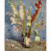 Maalauksen jäljennös Kukkavase kiinalaisista gladioluksista ja asterista - Vincent van Gogh