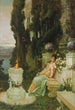 Une dame sur un banc de marbre dans la Rome antique - Vasiliy Kotarbinsky — näkymä teoksesta