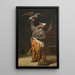 Un riche chasseur kirghiz avec un faucon - Vasily Vereshchagin — kehystetty taideteos seinällä
