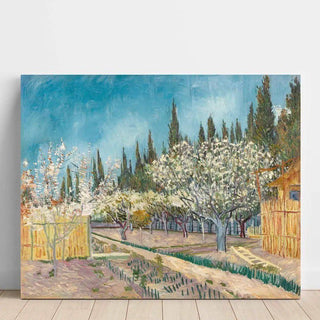 Verger bordé de cyprès - Vincent Van Gogh | Reproduction Tableau Décoration murale affiche copie