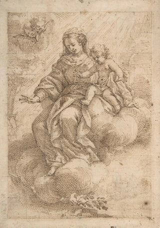 Vicente Salvador Gmez - Madonna and Child Seated on Clouds.webp
