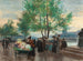 Kauppiaat Seine-joen rannalla, Pariisi - Victor Gabriel Gilbert — näkymä teoksesta